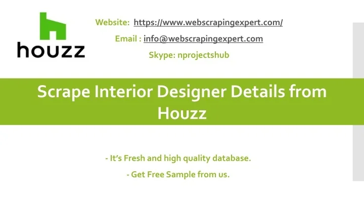 PPT - Scrape Interior Designer Details from Houzz PowerPoint ...