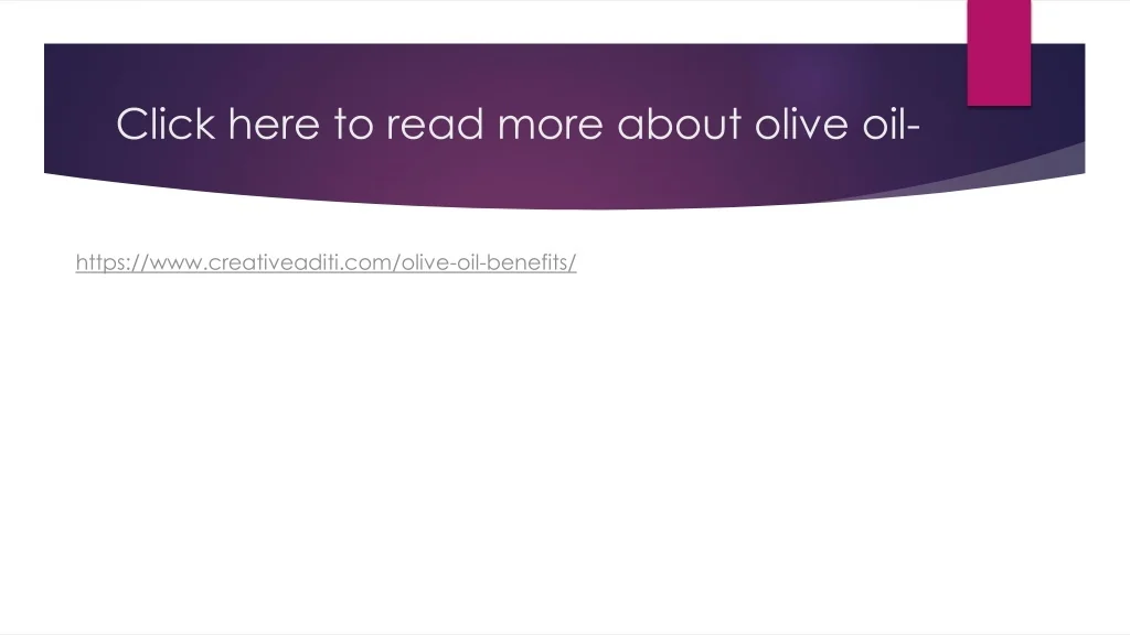 PPT - Top Health Benefits of olive oil PowerPoint Presentation, free ...