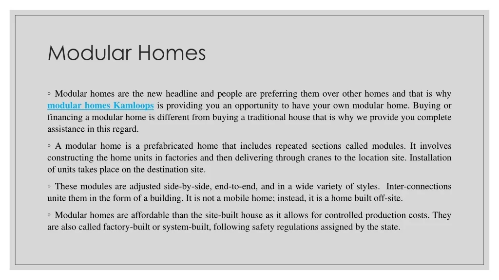 PPT - Everything You Need to Know About Modular Homes PowerPoint ...