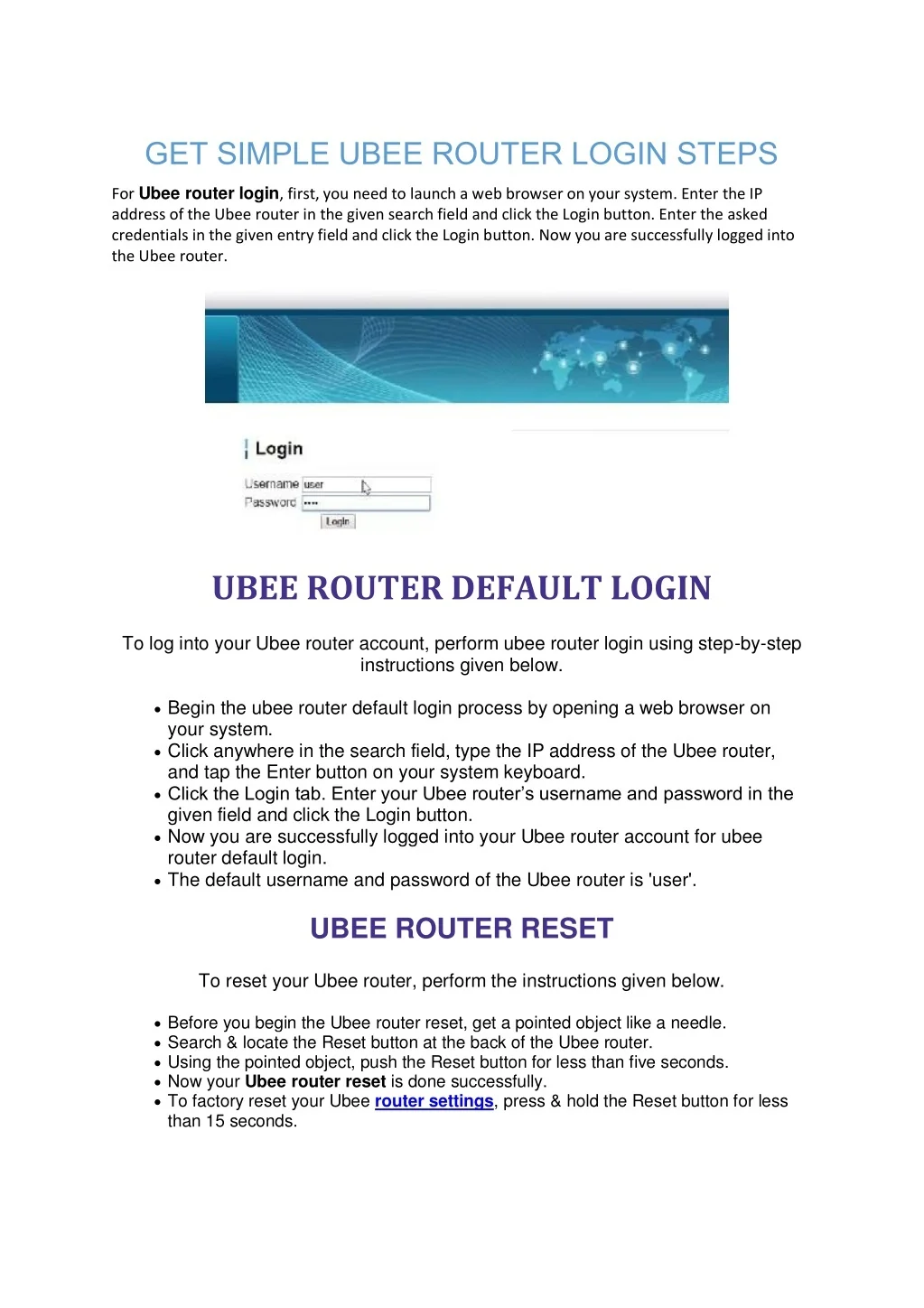 PPT Ubee Router Login & Reset How to Setup & Connect Ubee Router