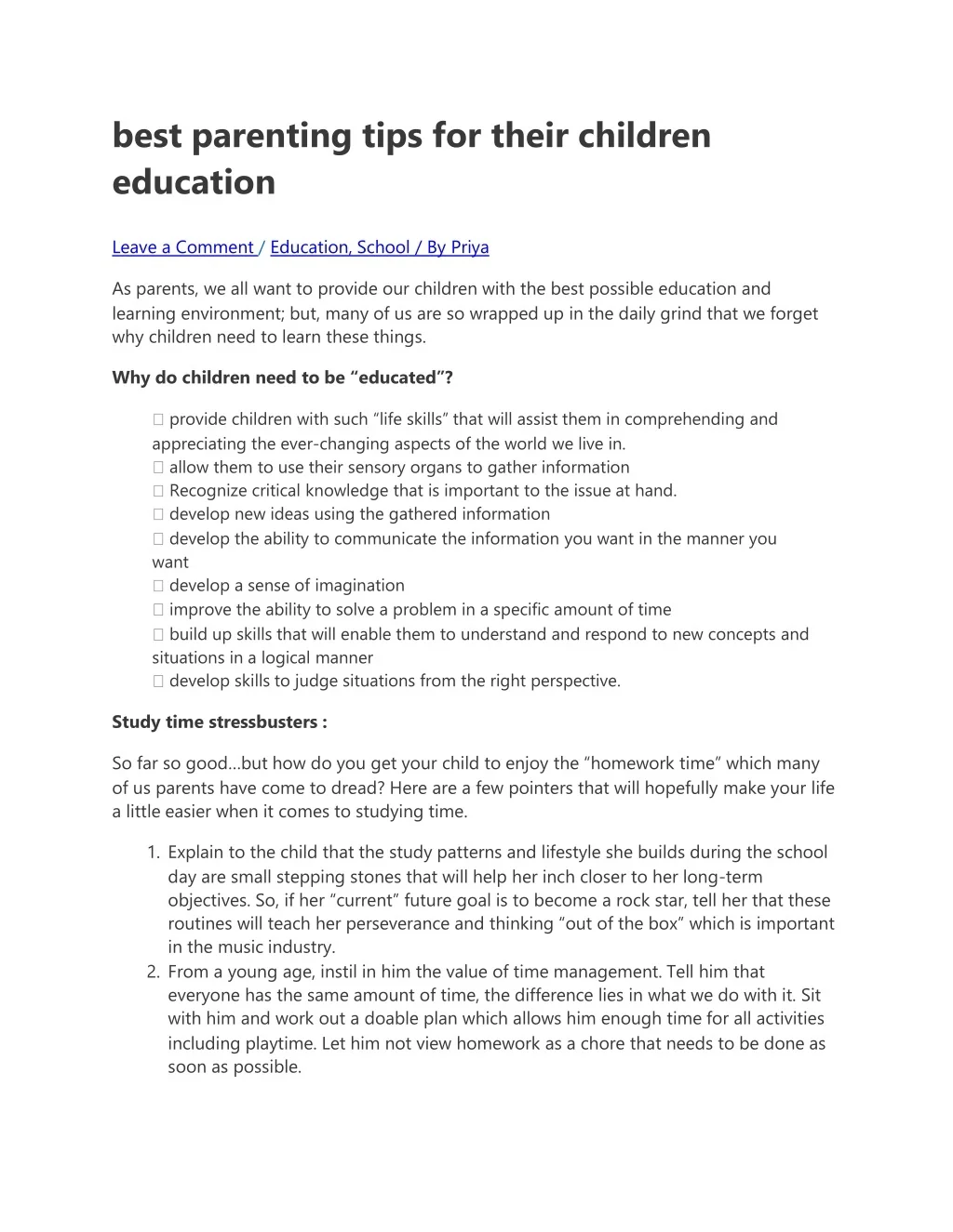 PPT - best parenting tips for their children education _ children ...