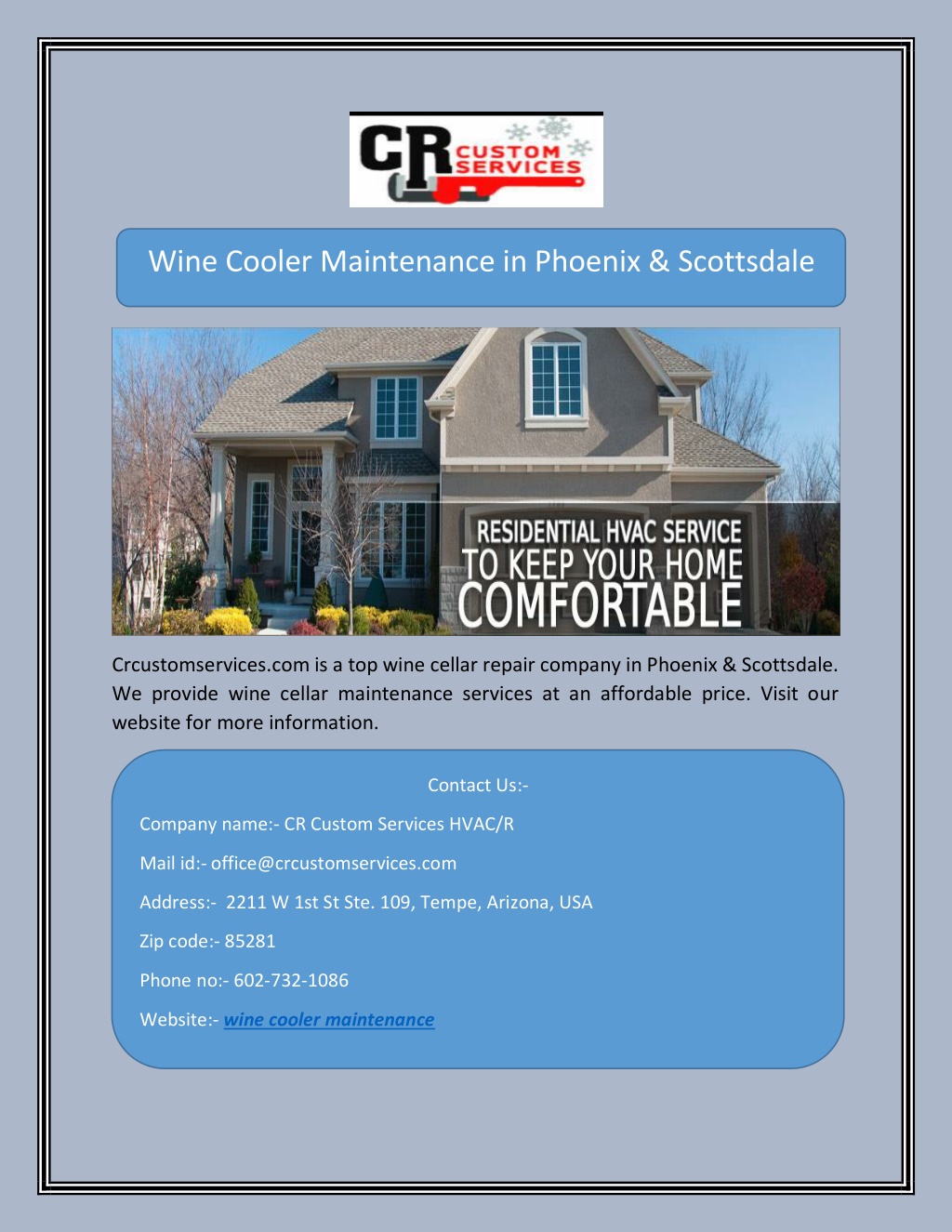 PPT Wine Cooler Maintenance in Phoenix & Scottsdale PowerPoint