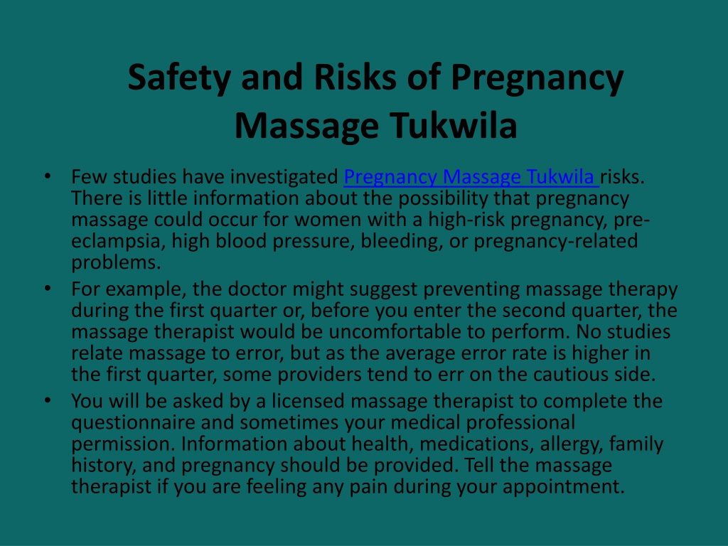 Ppt Pregnancy Massage Tukwila Wa Powerpoint Presentation Free