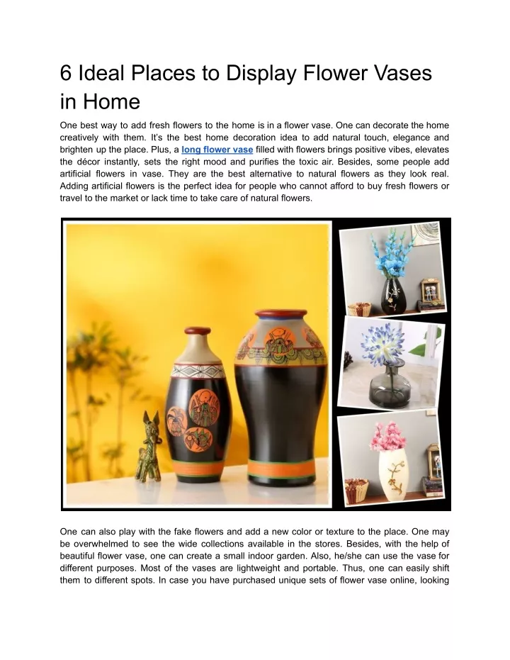 6 ideal places to display flower vases in home n.