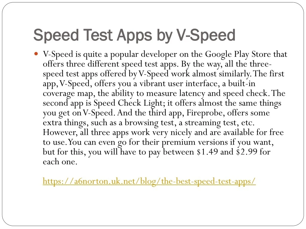 PPT - THE BEST SPEED TEST APPS PowerPoint Presentation, free download ...
