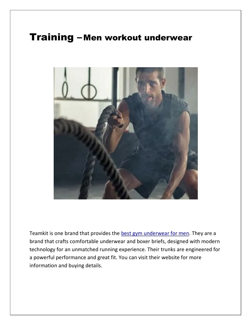 PPT Best Athletic Underwear For Men PowerPoint Presentation, free