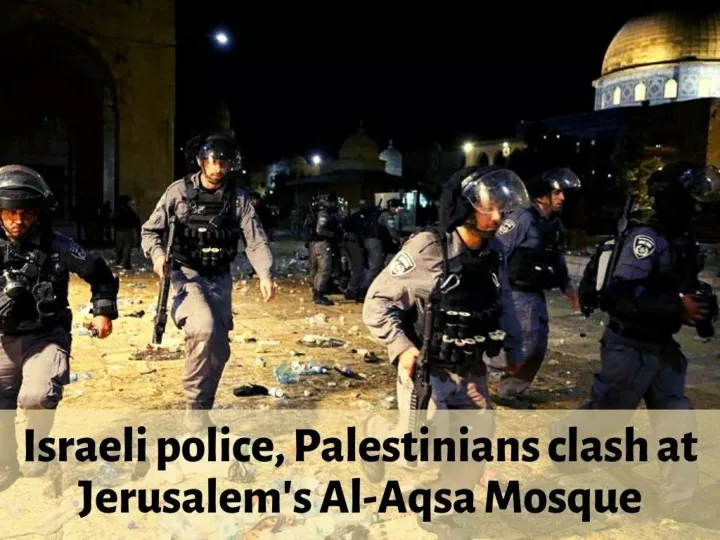 israeli police palestinians clash at jerusalem s al aqsa mosque n.
