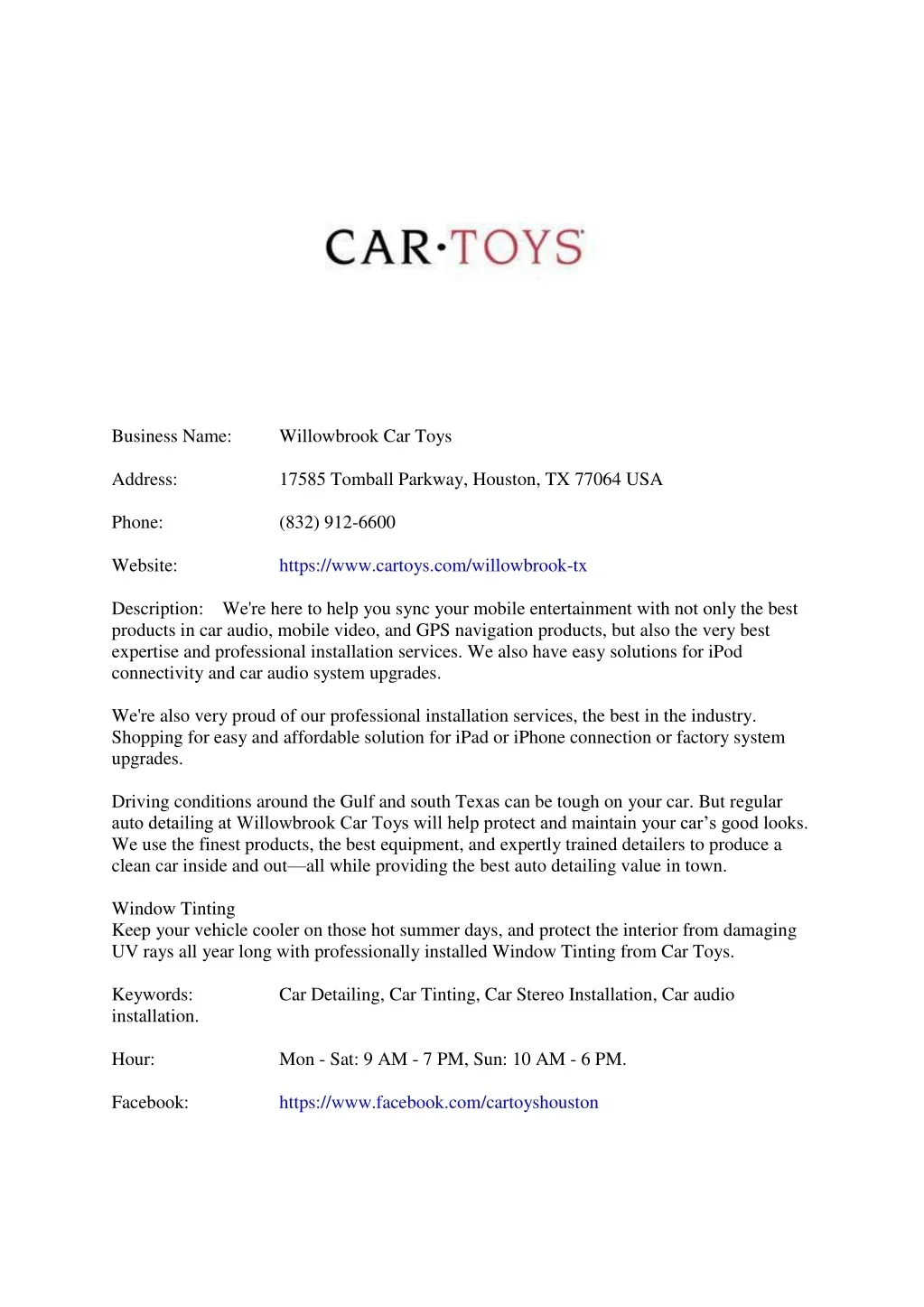 PPT Willowbrook Car Toys PowerPoint Presentation, free download ID10519972
