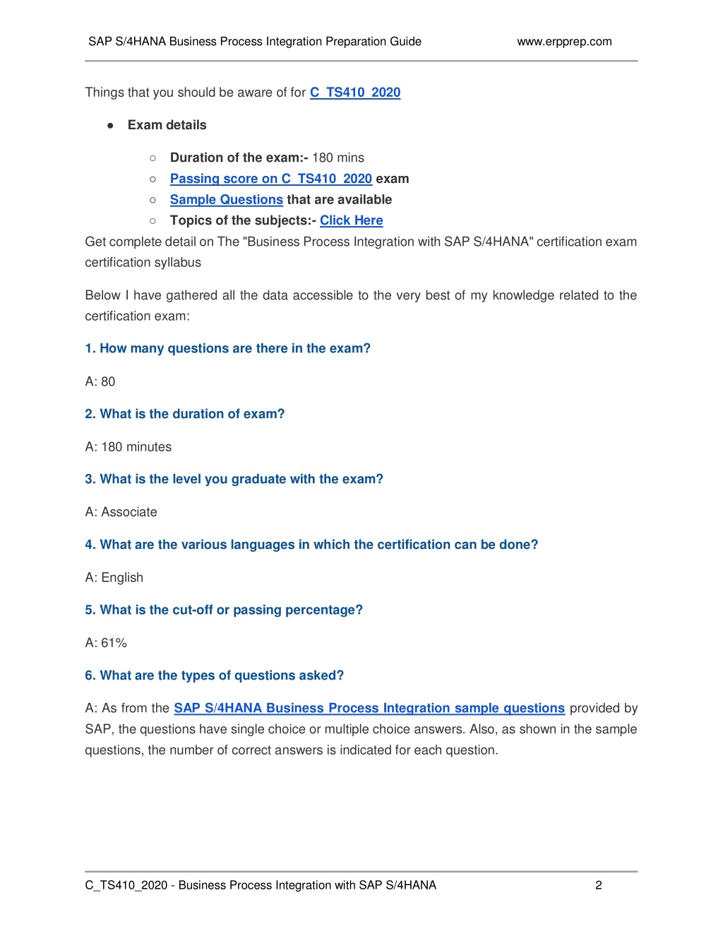 PPT - C_TS410_2020 Study Guide And How To Crack Exam On S4HANA BPI ...