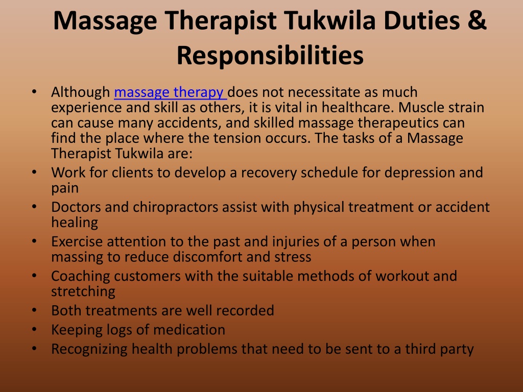 Ppt Massage Therapists Tukwila Powerpoint Presentation Free Download Id10523301