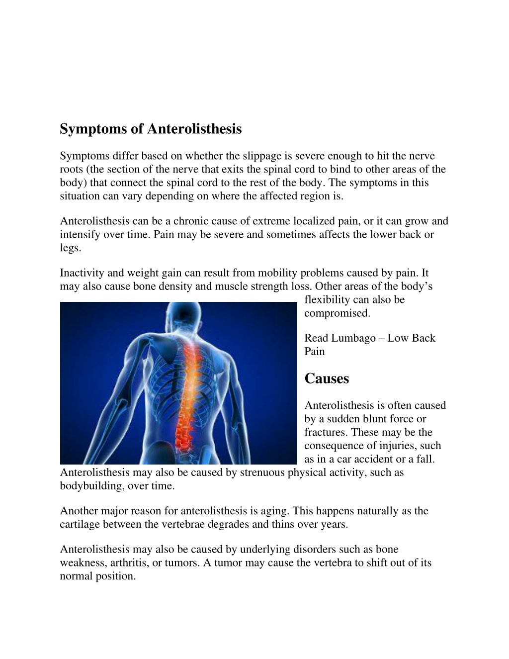 PPT - Anterolisthesis – Symptoms, Causes, Treatment PowerPoint ...