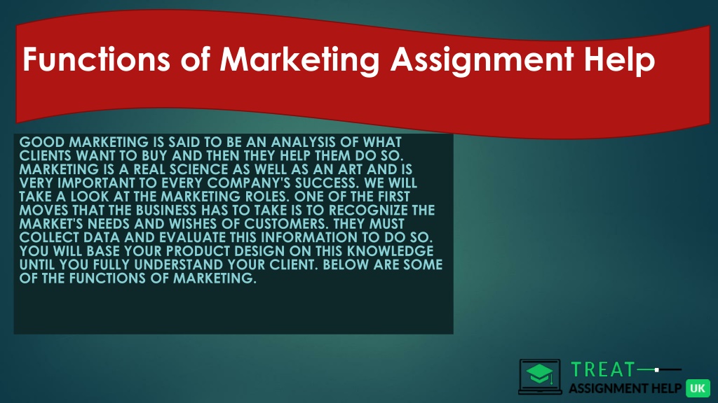 functions of marketing assignment