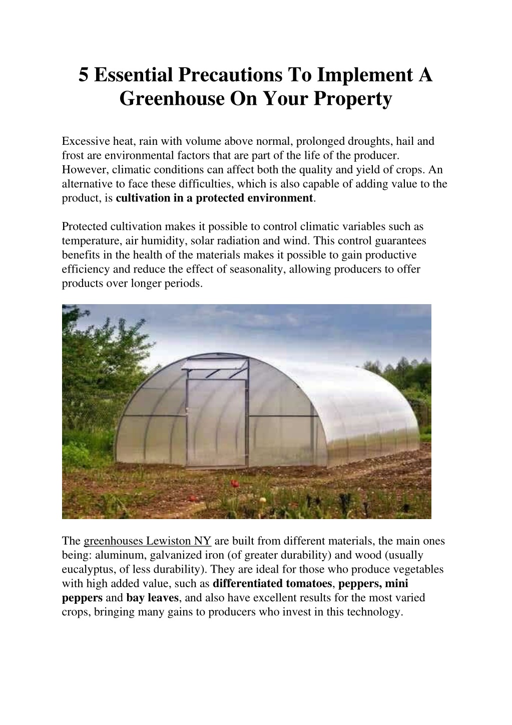 How Temperature Control Affects the Quality of Greenhouse Plants