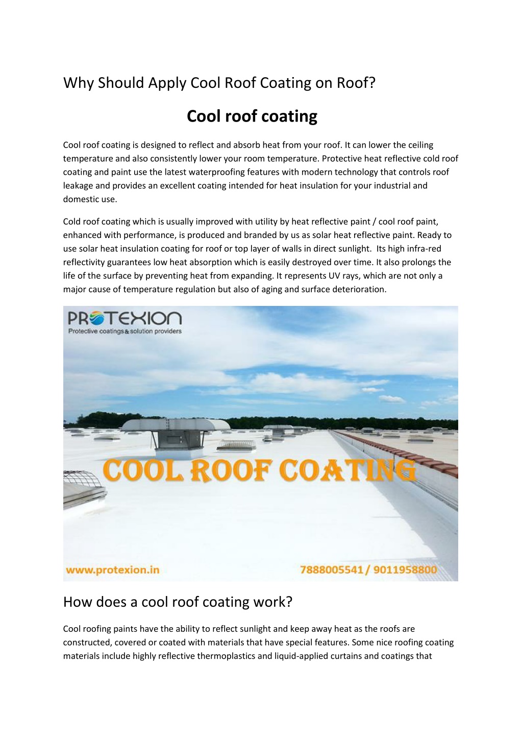 PPT - Why Should Apply Cool Roof Coating on Roof? PowerPoint ...