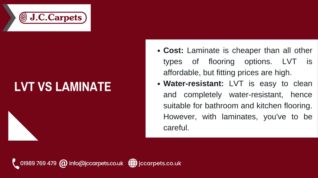 PPT Luxury Vinyl Tile (LVT) or Laminate Which is better PowerPoint Presentation ID10536138