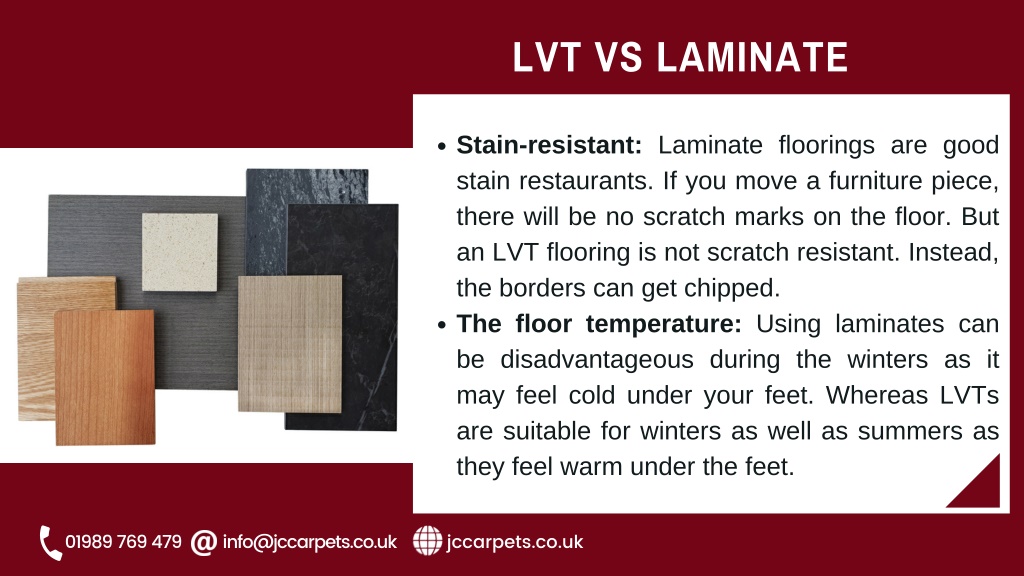 PPT Luxury Vinyl Tile (LVT) or Laminate Which is better PowerPoint Presentation ID10536138