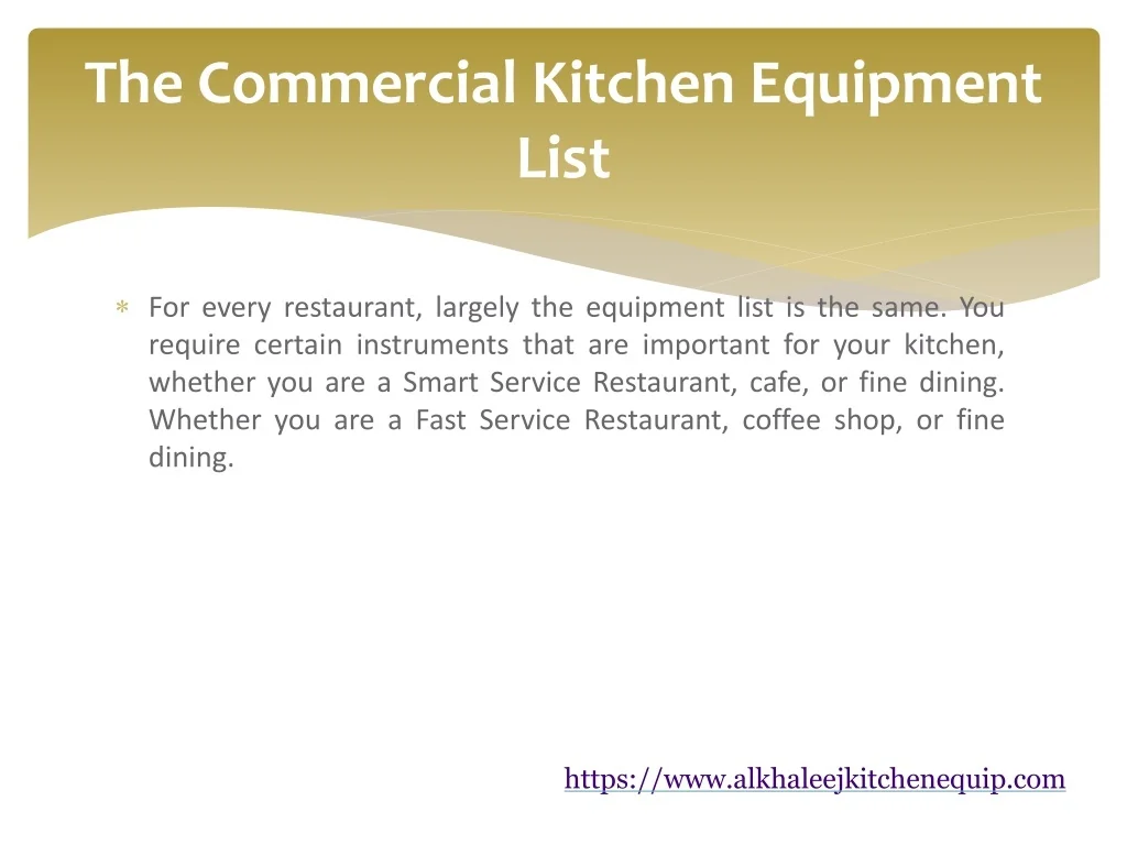 PPT - Commercial Kitchen Design & Restaurant Equipment Insights ...