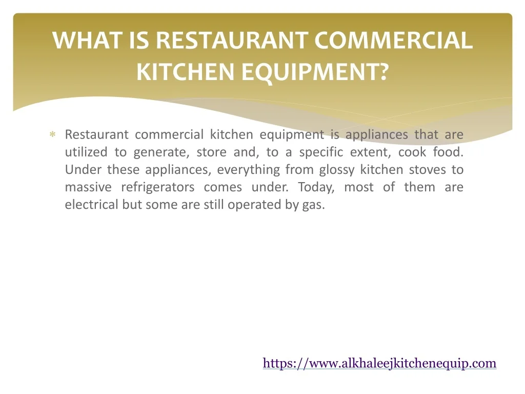PPT - Commercial Kitchen Design & Restaurant Equipment Insights ...