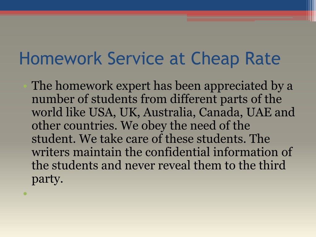 cheap homework service