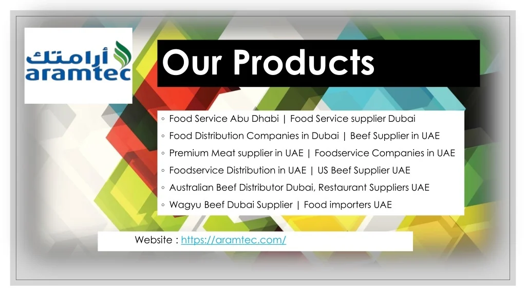 PPT Foodservice Distribution in UAE US Beef Supplier UAE PowerPoint