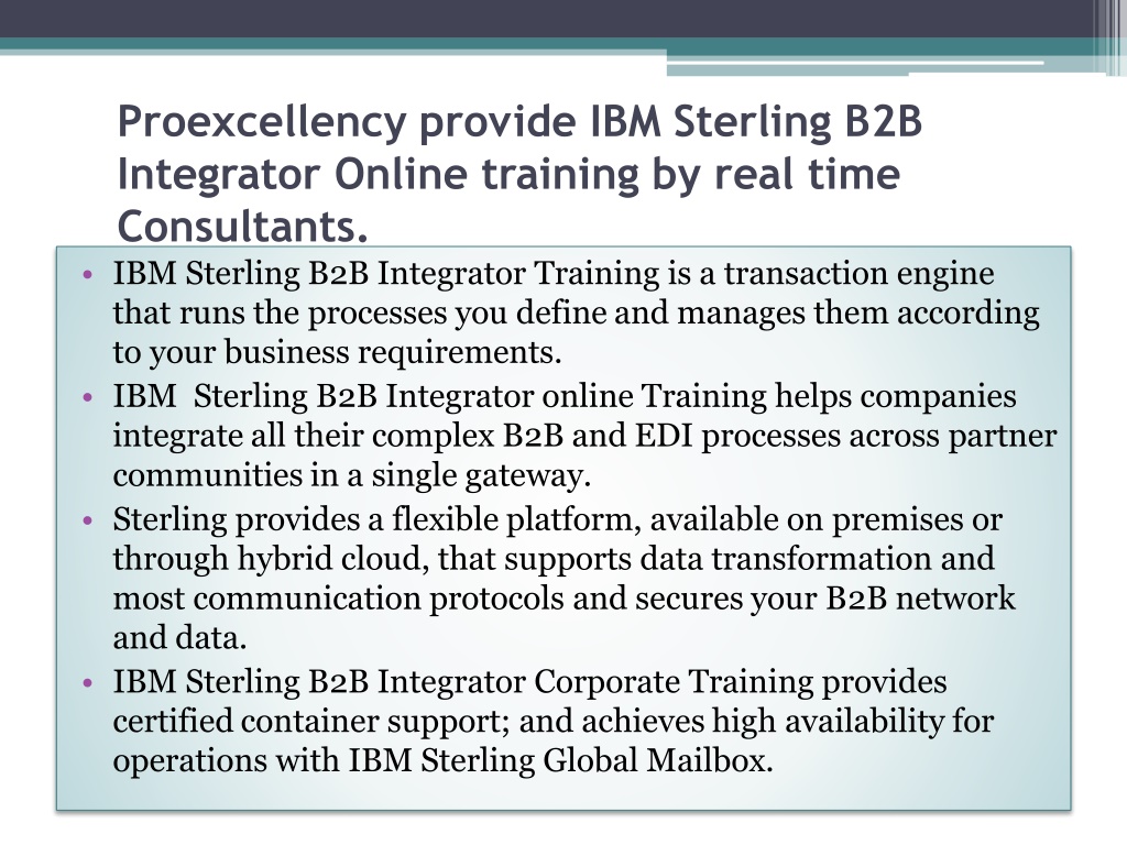 PPT - IBM Sterling B2B Integrator Online Training By Real (1 ...