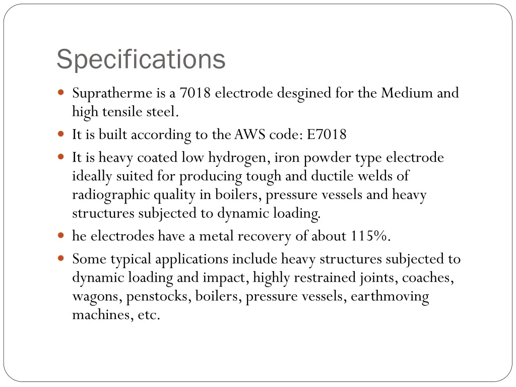 PPT 7018 electrode PowerPoint Presentation, free download ID10560839