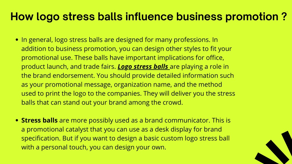 PPT - Logo Stress Balls Fun Promotional Product for Your Business ...