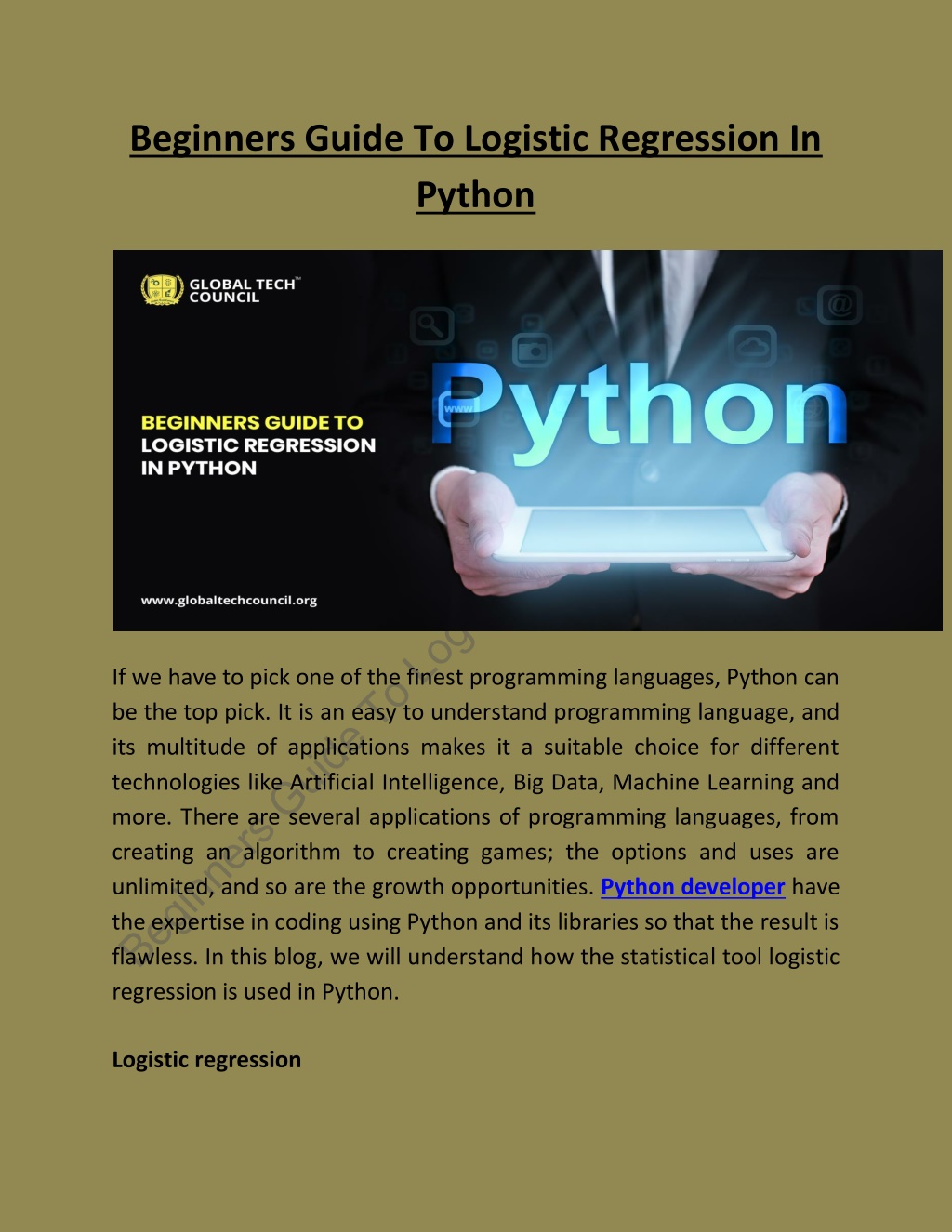 Ppt Beginners Guide To Logistic Regression In Python Powerpoint Presentation Id10566758 9052