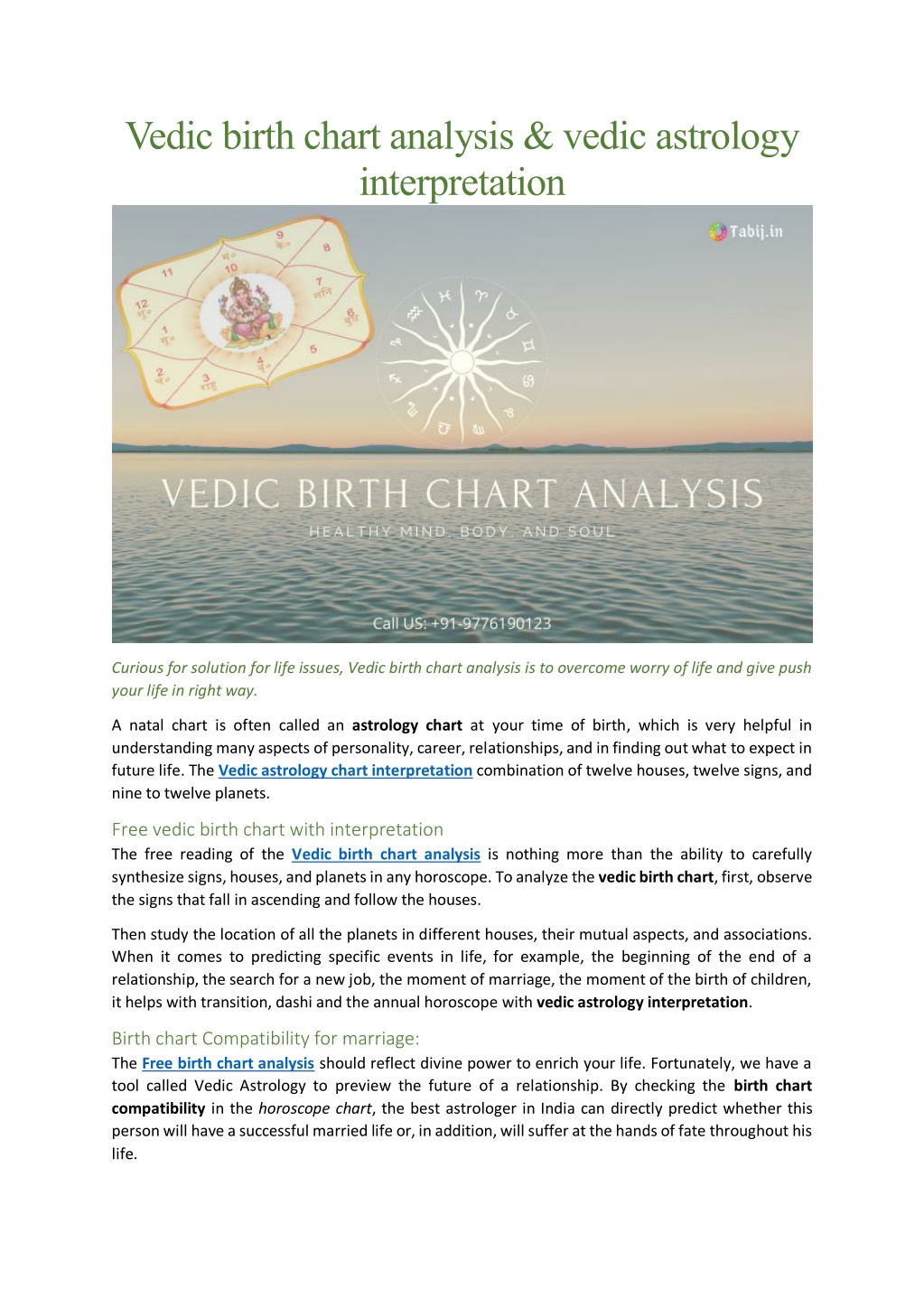 PPT Vedic Birth Chart Analysis Vedic Astrology Interpretation 