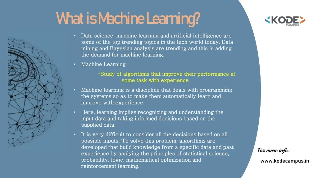 PPT - MACHINE LEARNING Course (1) PowerPoint Presentation, free ...