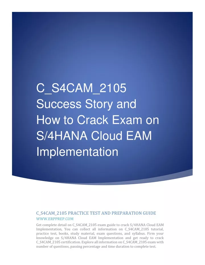 C-S4CAM-2302 Exam Preparation