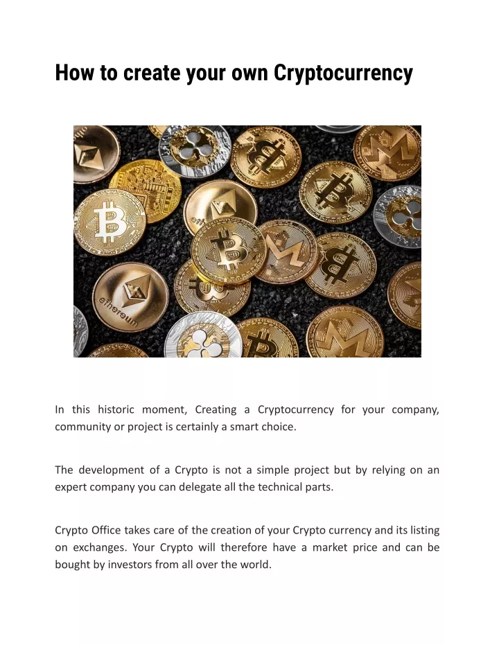 how to start your own crypto project