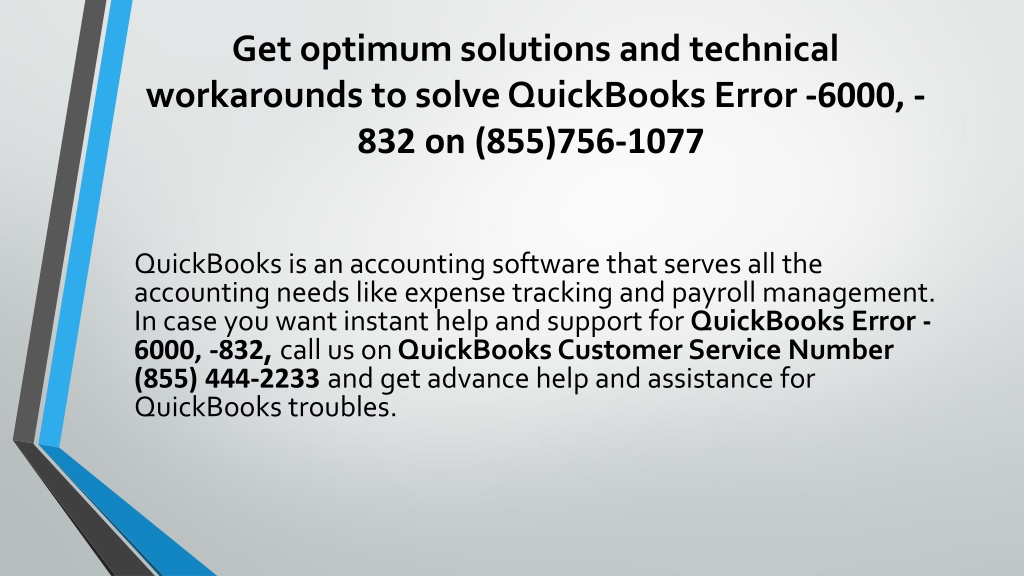 PPT - QuickBooks Error -6000, -832 PowerPoint Presentation, Free ...