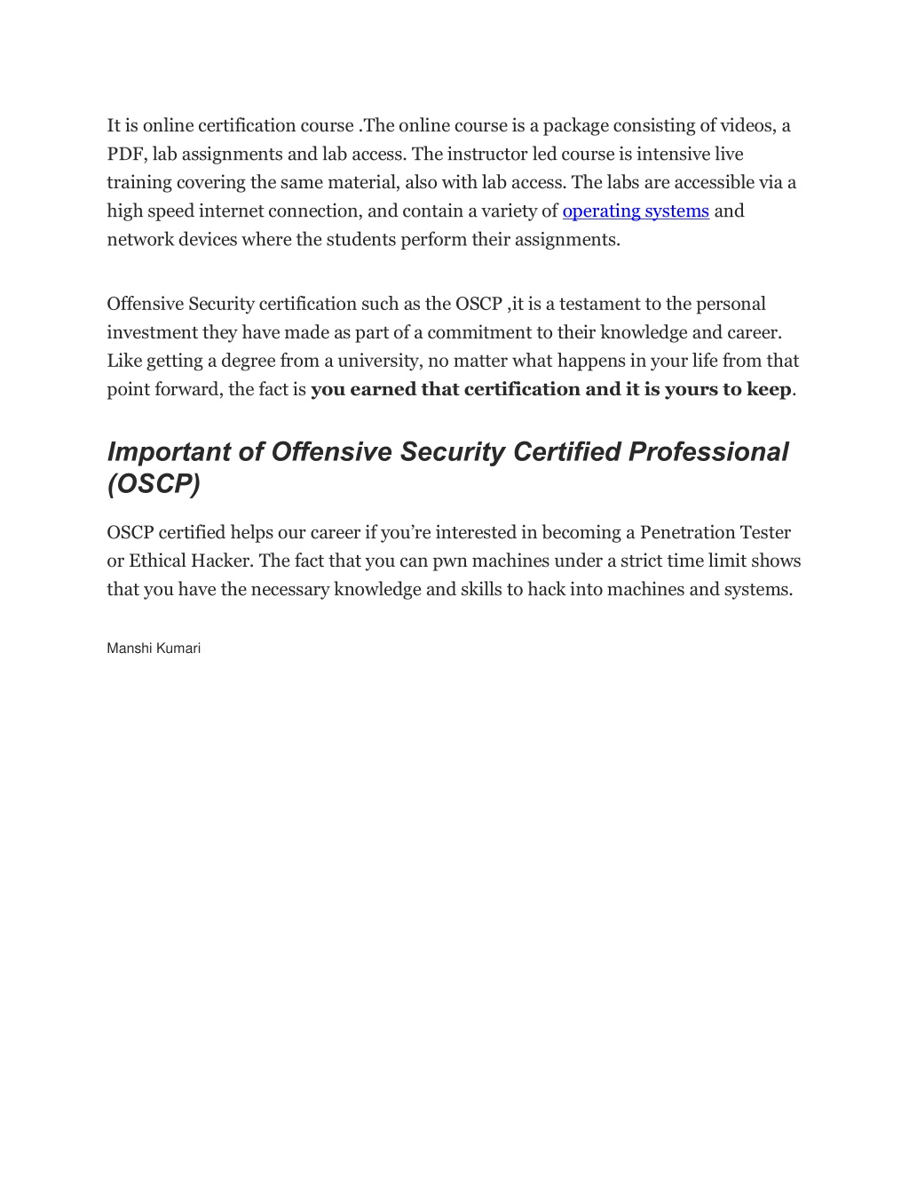 PPT - Offensive Security Certified Professional PowerPoint Presentation ...