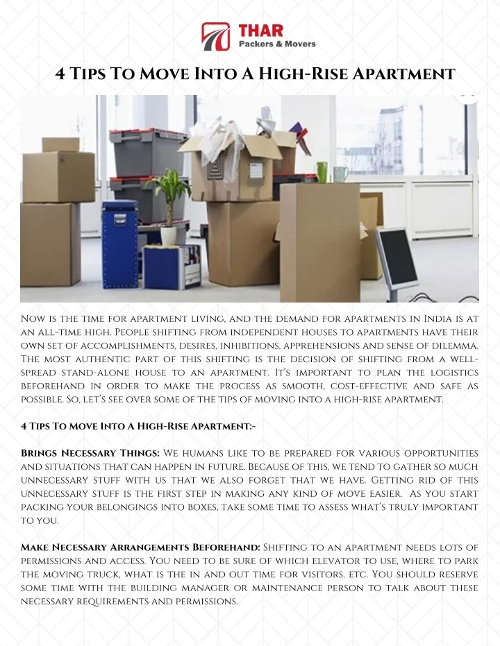 Tips For Living In A High-Rise Apartment photo