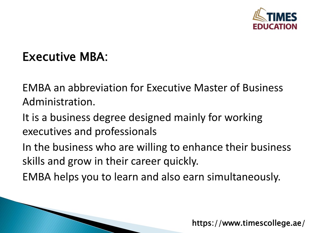 PPT - Difference Between MBA And Executive MBA PowerPoint Presentation ...