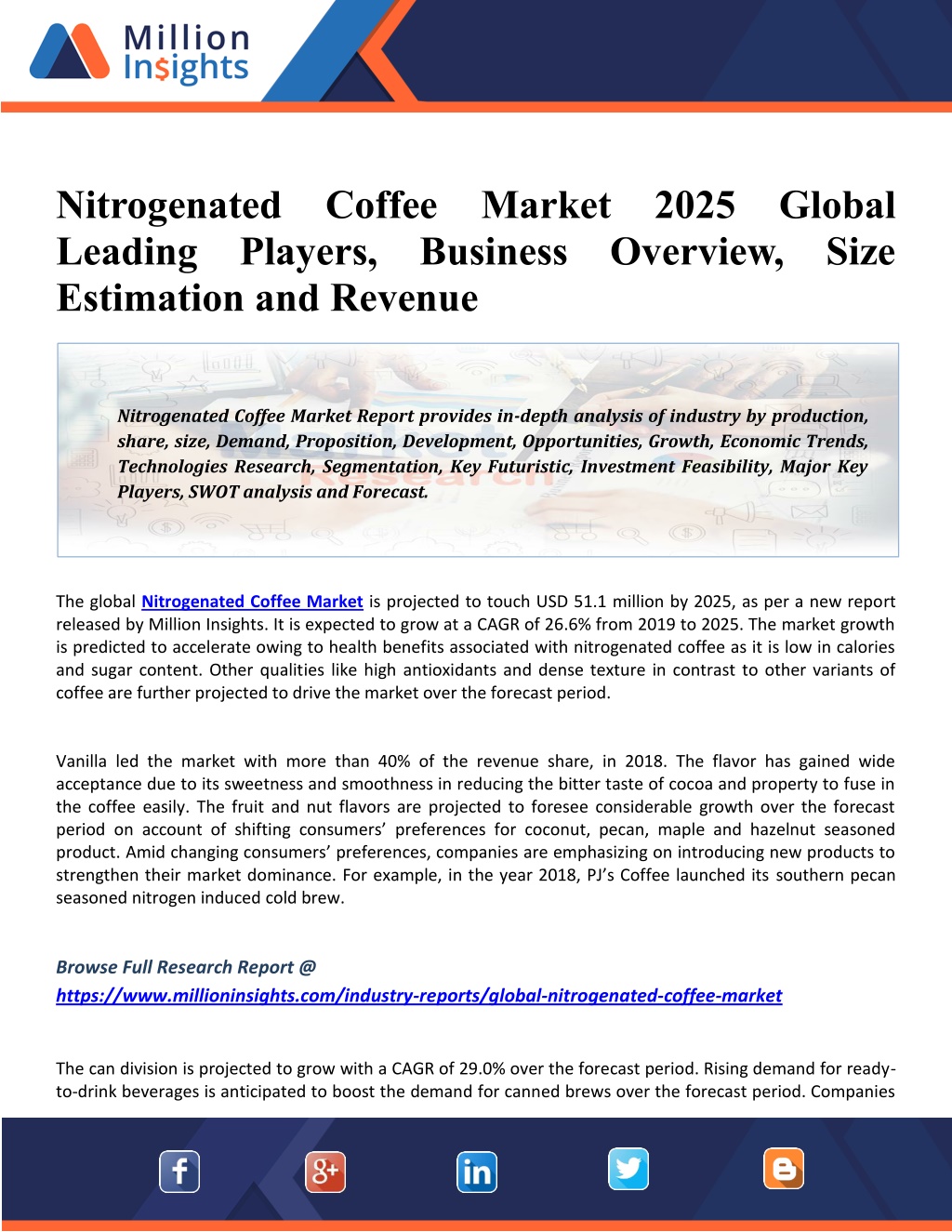 PPT Nitrogenated Coffee Market 2025 Analysis, Key Growth Drivers