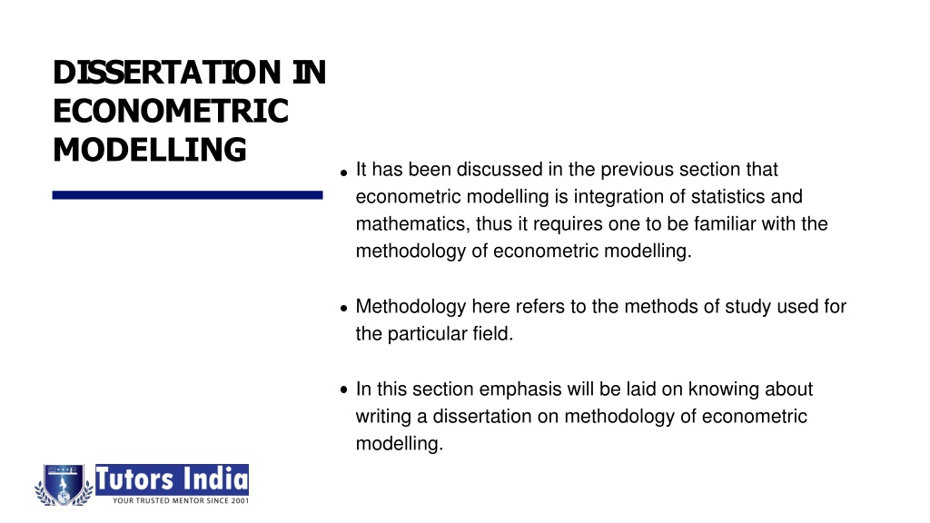 econometric model thesis