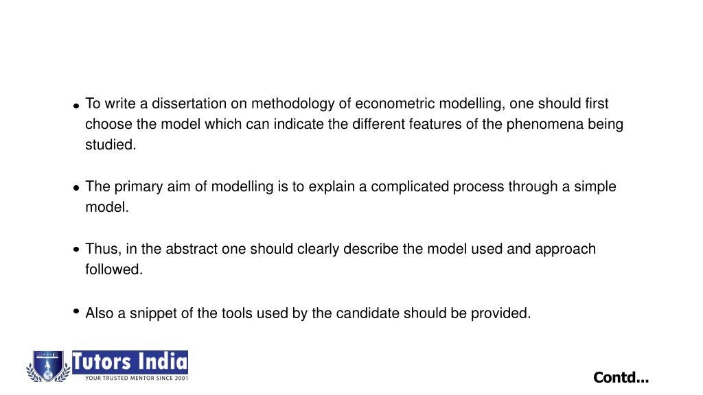 econometric model thesis