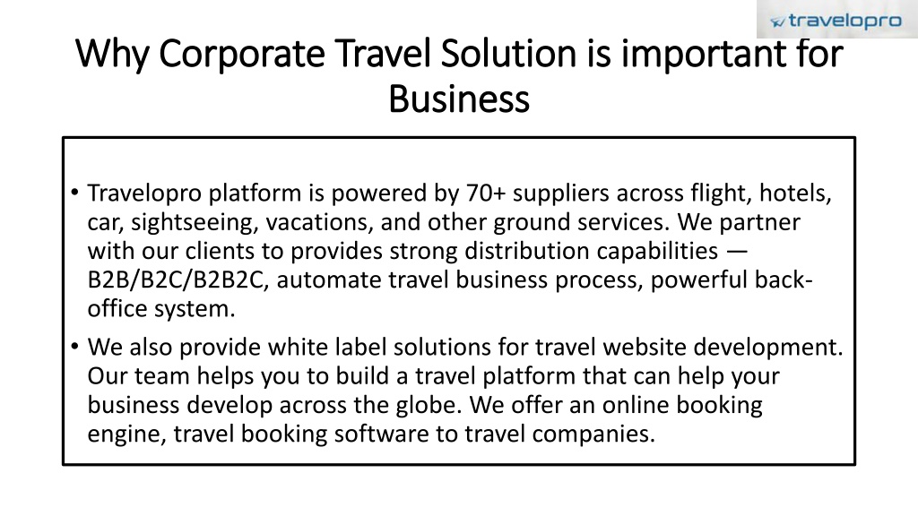 PPT - Corporate Travel Solution PowerPoint Presentation, Free Download ...