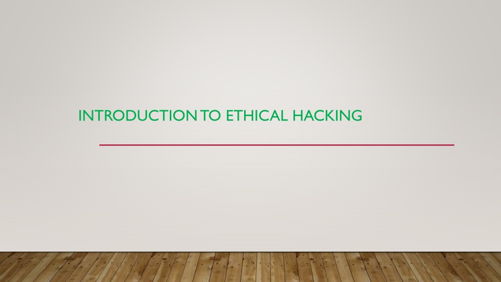 PPT - Introduction To Ethical Hacking PowerPoint Presentation, Free ...