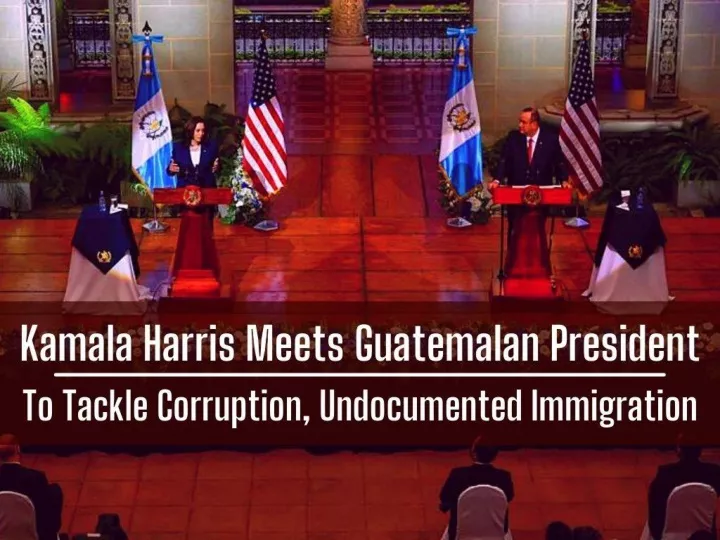 kamala harris meets guatemalan president to tackle corruption undocumented immigration n.