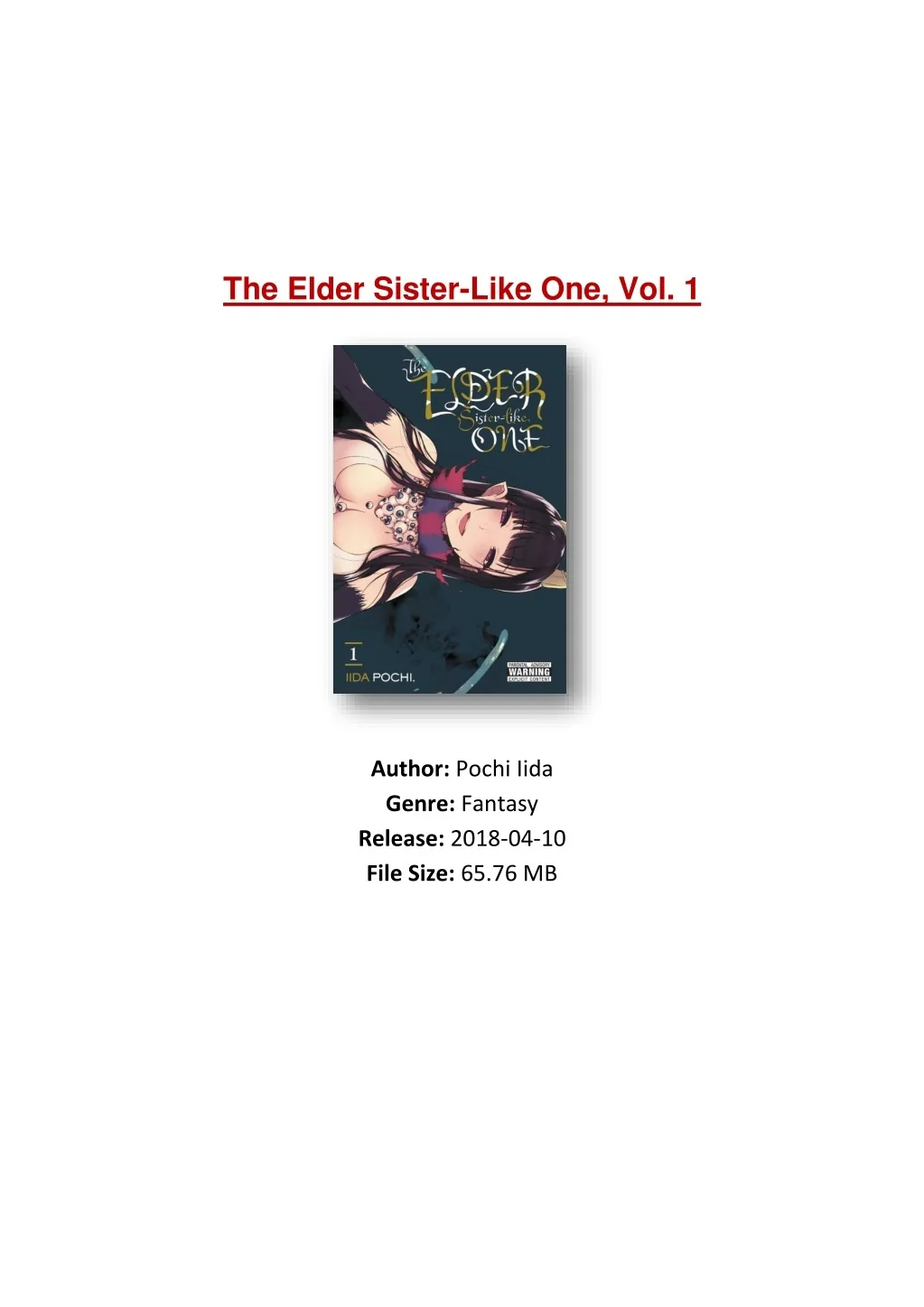 PPT - [PDF] Free Download The Elder Sister-Like One, Vol. 1 By Pochi