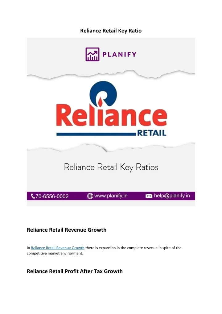 PPT - Reliance Retail Key Ratios PowerPoint Presentation, free download ...