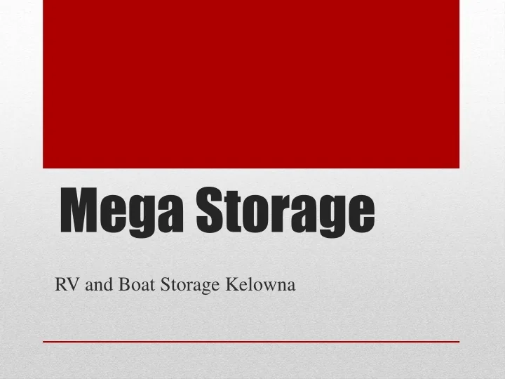 PPT Affordable Boat Storage West Kelowna PowerPoint Presentation