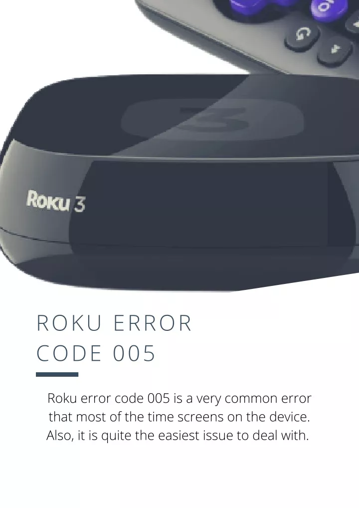 PPT How to Fix Roku Error Code 005 Easy Steps