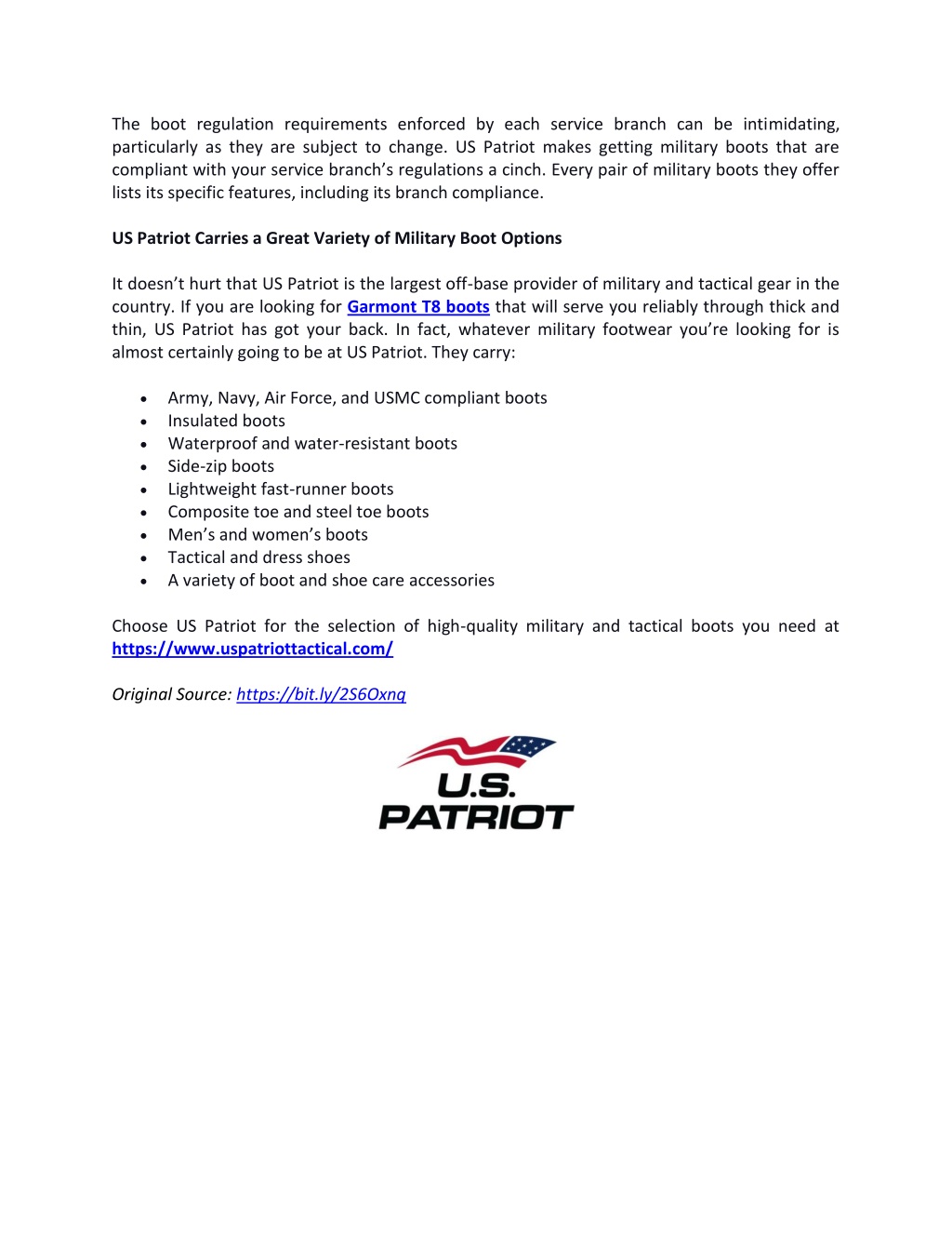 PPT Why You Should Choose US Patriot for Your Military and Tactical