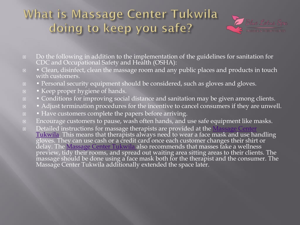 Ppt Massage Center Tukwila Powerpoint Presentation Free Download Id10591458 6663