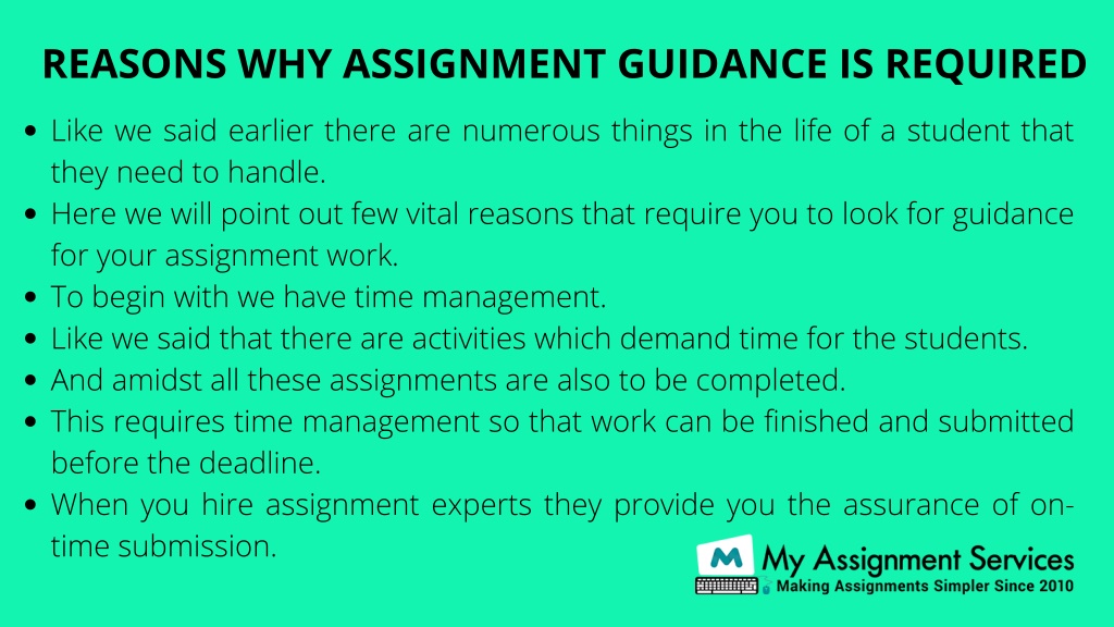 why assignment is required