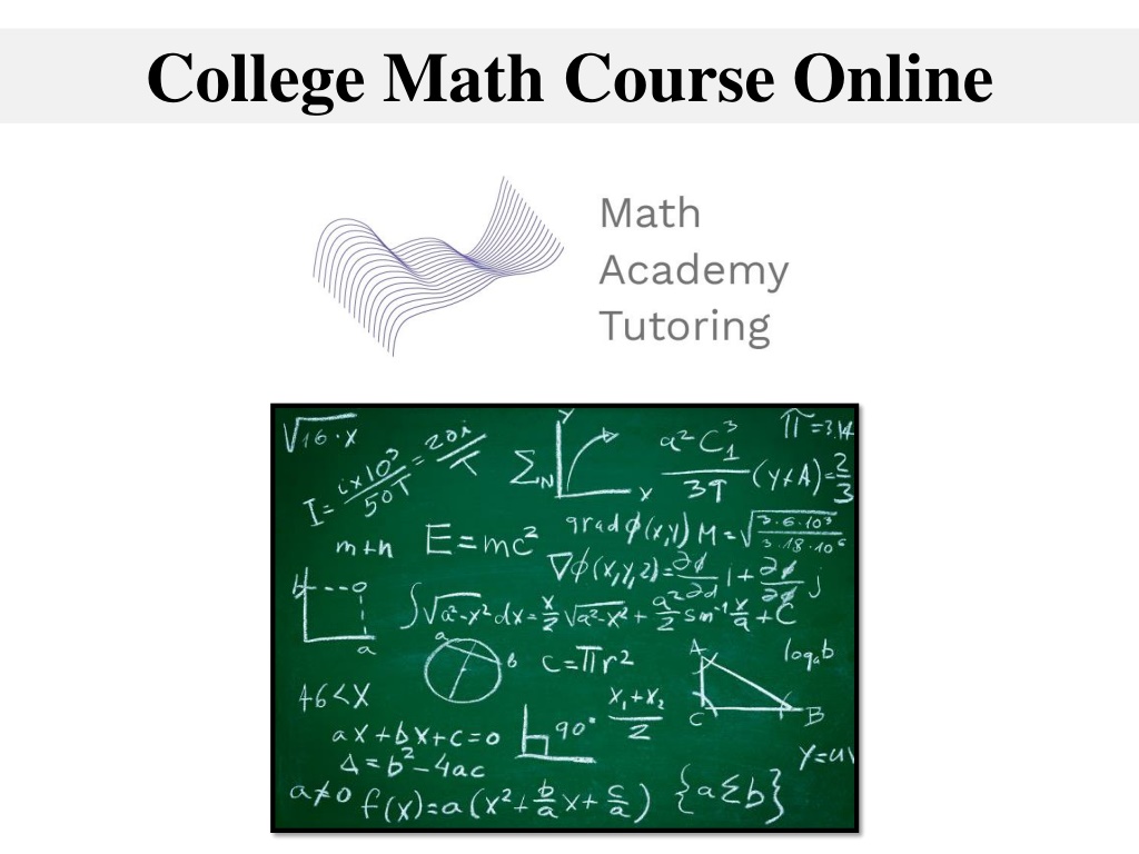 PPT College Math Course Online PowerPoint Presentation, free download